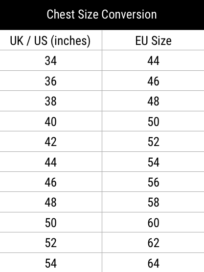 european to us jacket sizes