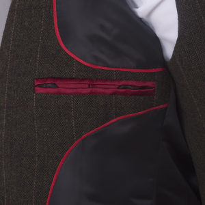 Men's Dark Brown Herringbone Tweed Three Piece Suit - That British ...