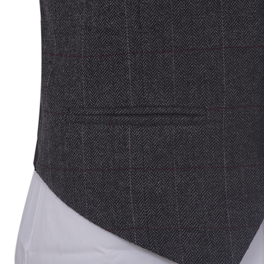 British Tweed Co - Charcoal Herringbone Tweed Waistcoat - That British ...